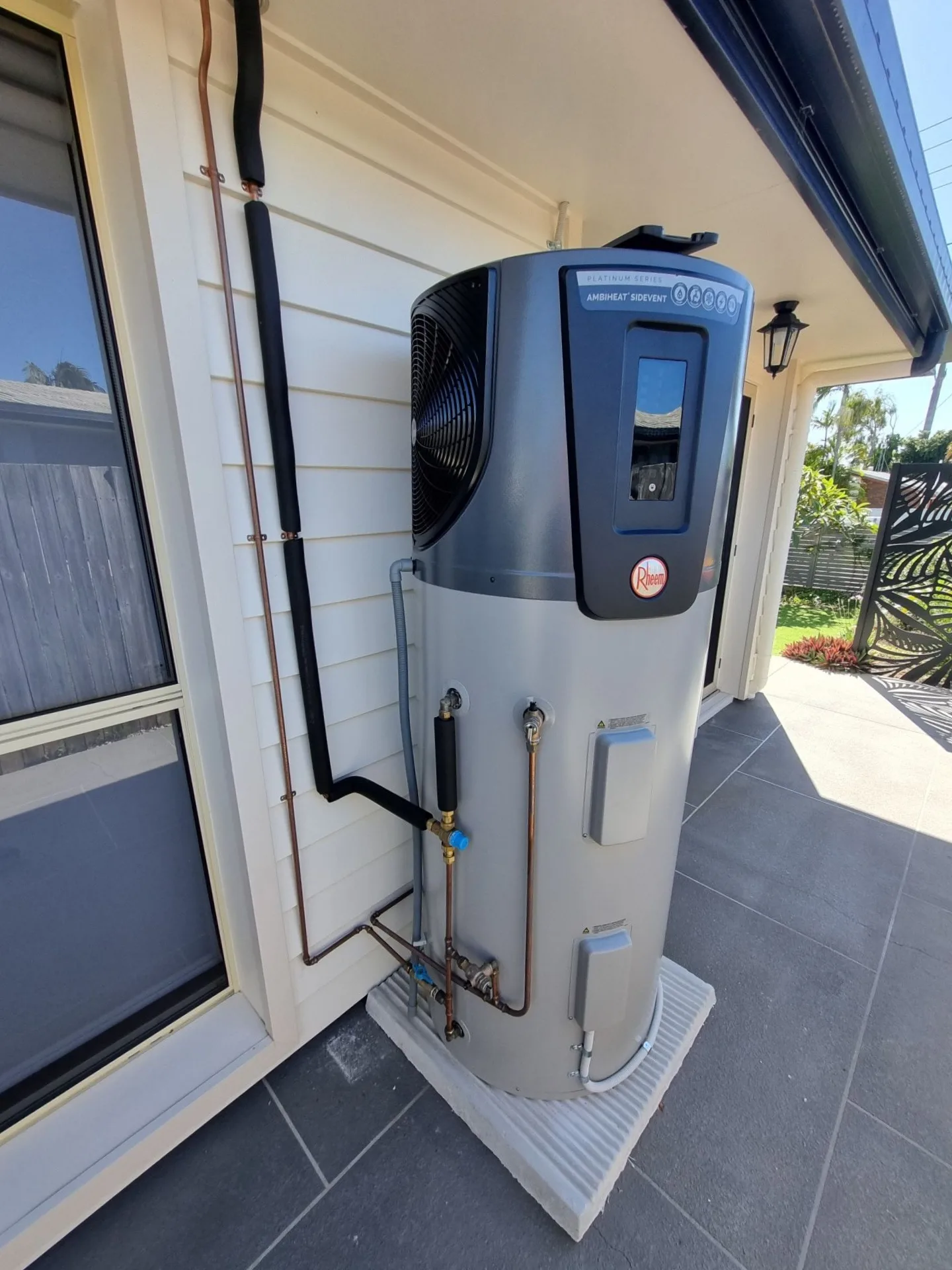 Heat pump hot water system installation on the Sunshine Coast